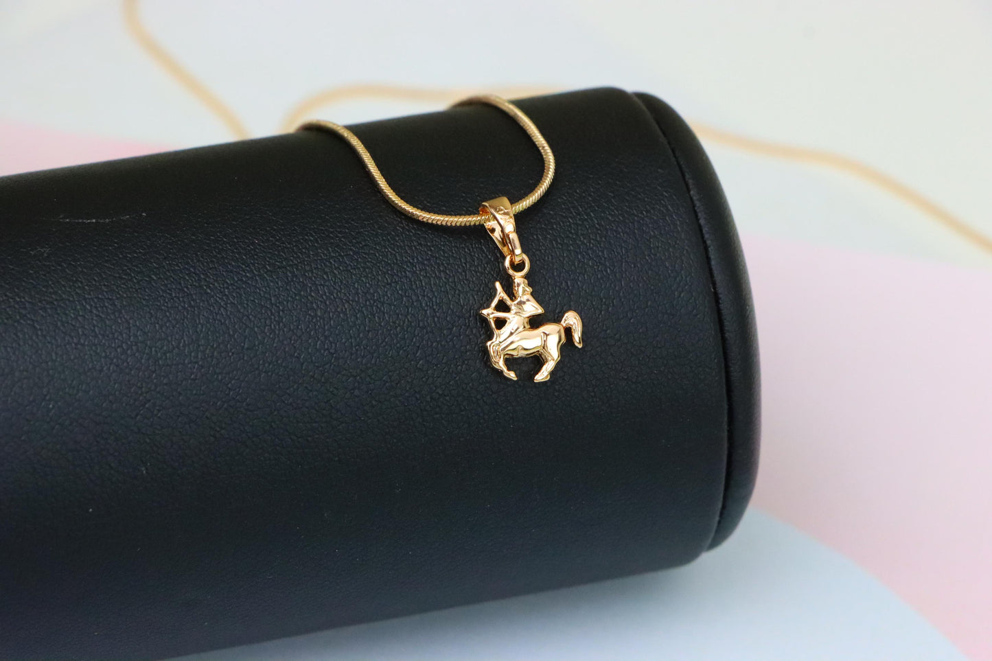 Sagittarius Archer Rose Gold Pendant Zodiac Charm Jewelry, XPPT1470 (2137-2)