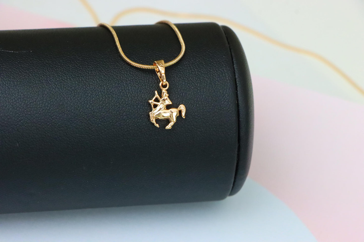 Sagittarius Archer Rose Gold Pendant Zodiac Charm Jewelry, XPPT1470 (2137-2)