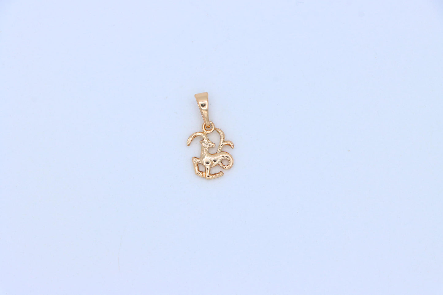 Capricorn Zodiac Rose Gold Pendant Elegant Charm, XPPT1471 (2137-2)