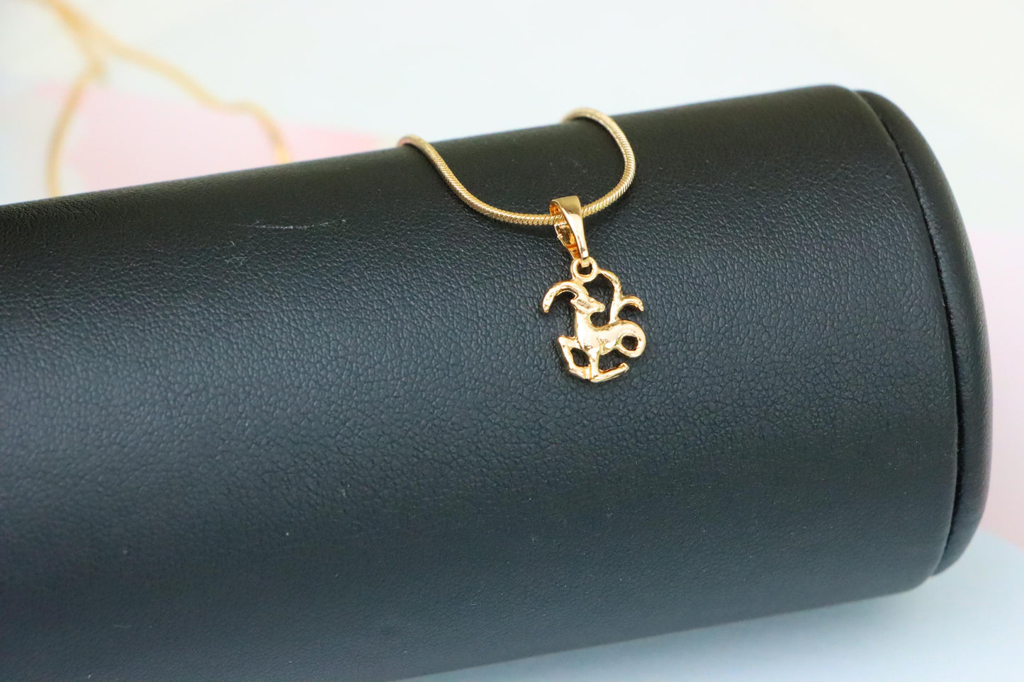 Capricorn Zodiac Rose Gold Pendant Elegant Charm, XPPT1471 (2137-2)