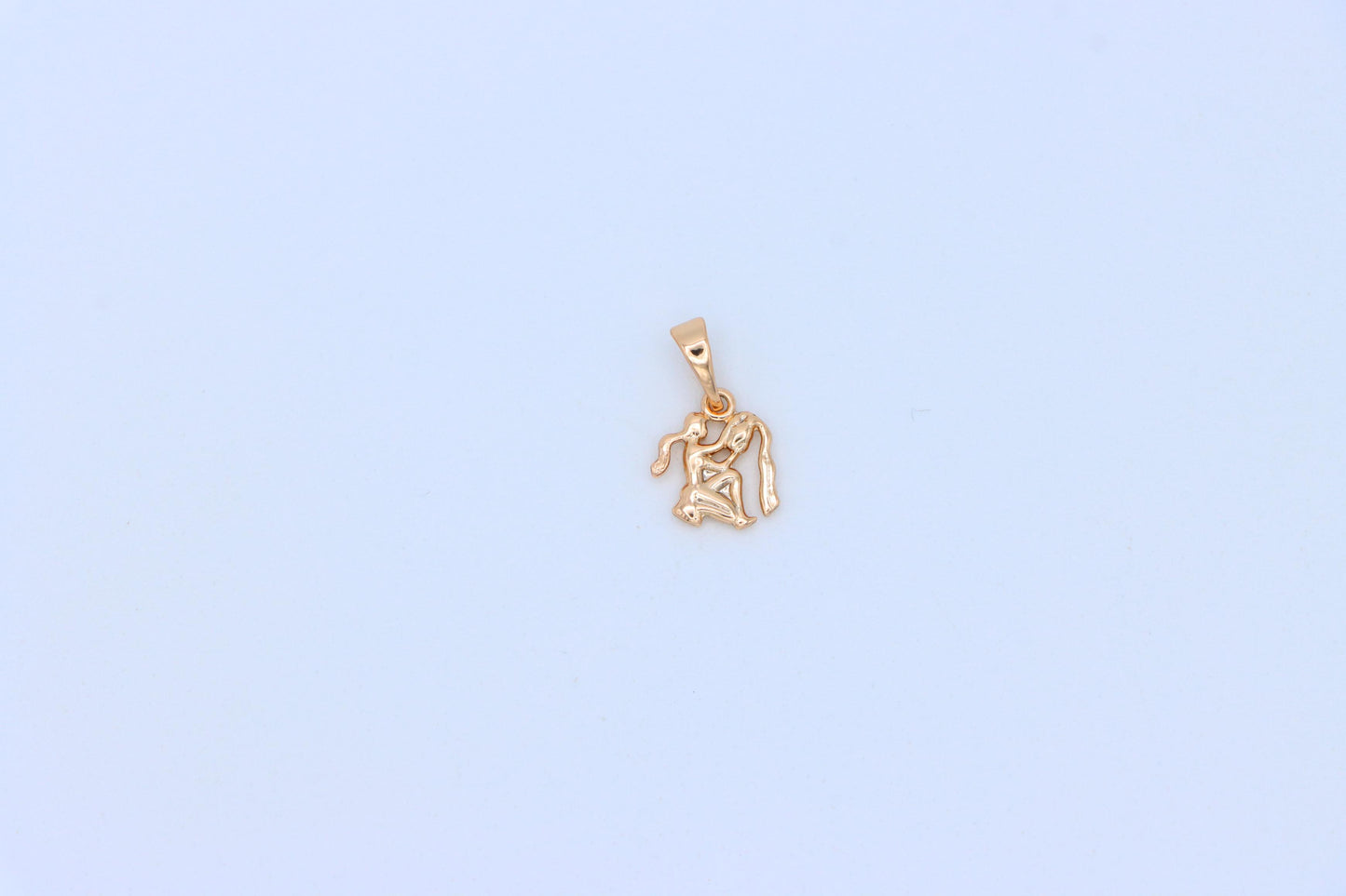 Aquarius Zodiac Rose Gold Pendant Stylish Celestial Charm, XPPT1472 (2137-2)