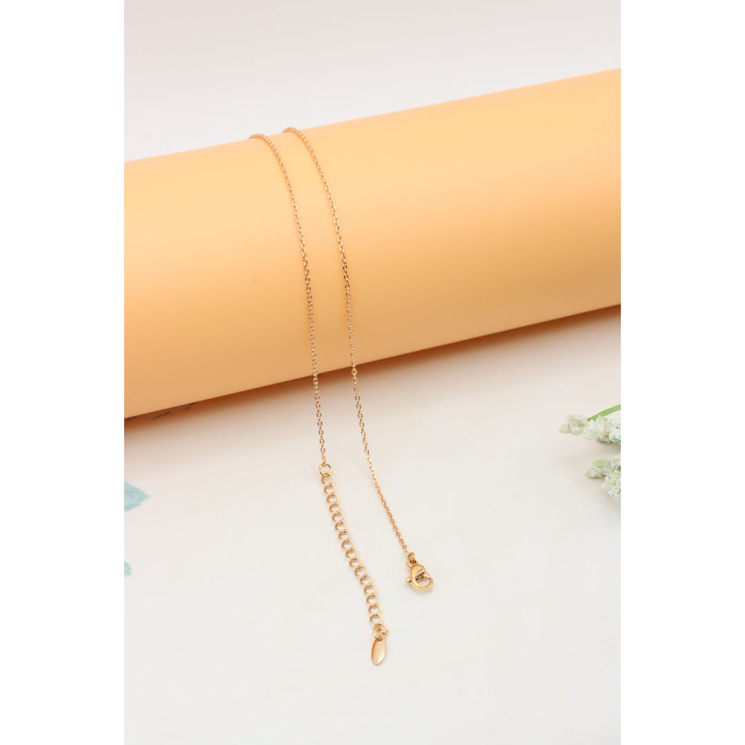 Rose Gold Evil Eye Pendant Necklace with Adjustable Chain, XPNL0321 (2033-1)