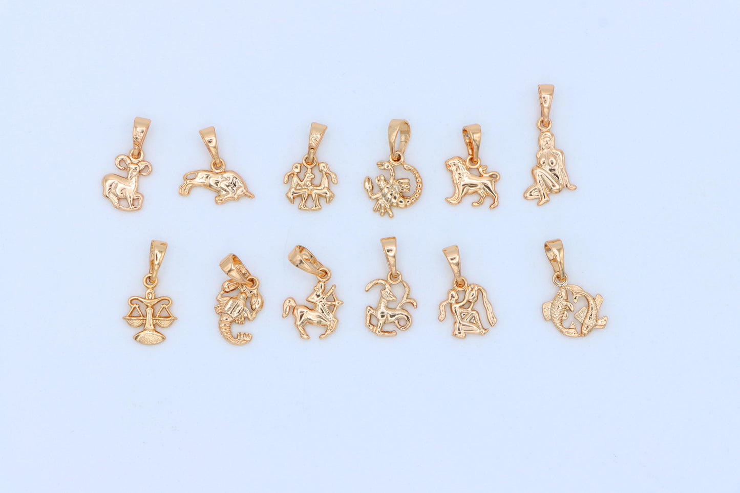 Pisces Zodiac Rose Gold Pendant Artistic Dual Fish Charm, XPPT1473 (2137-2)