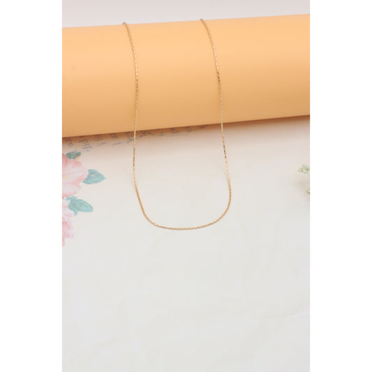 Minimal Rose Gold Brass Chain Necklace with Spring Ring Clasp, XPNL0324 (2033-4)