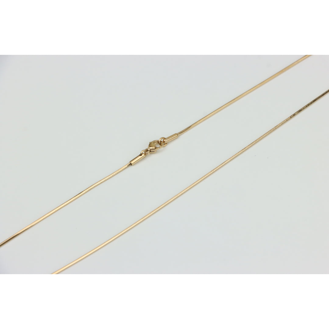 Rose Gold Plated Sleek Herringbone Necklace for Women, XPNL0333 (2034-3)
