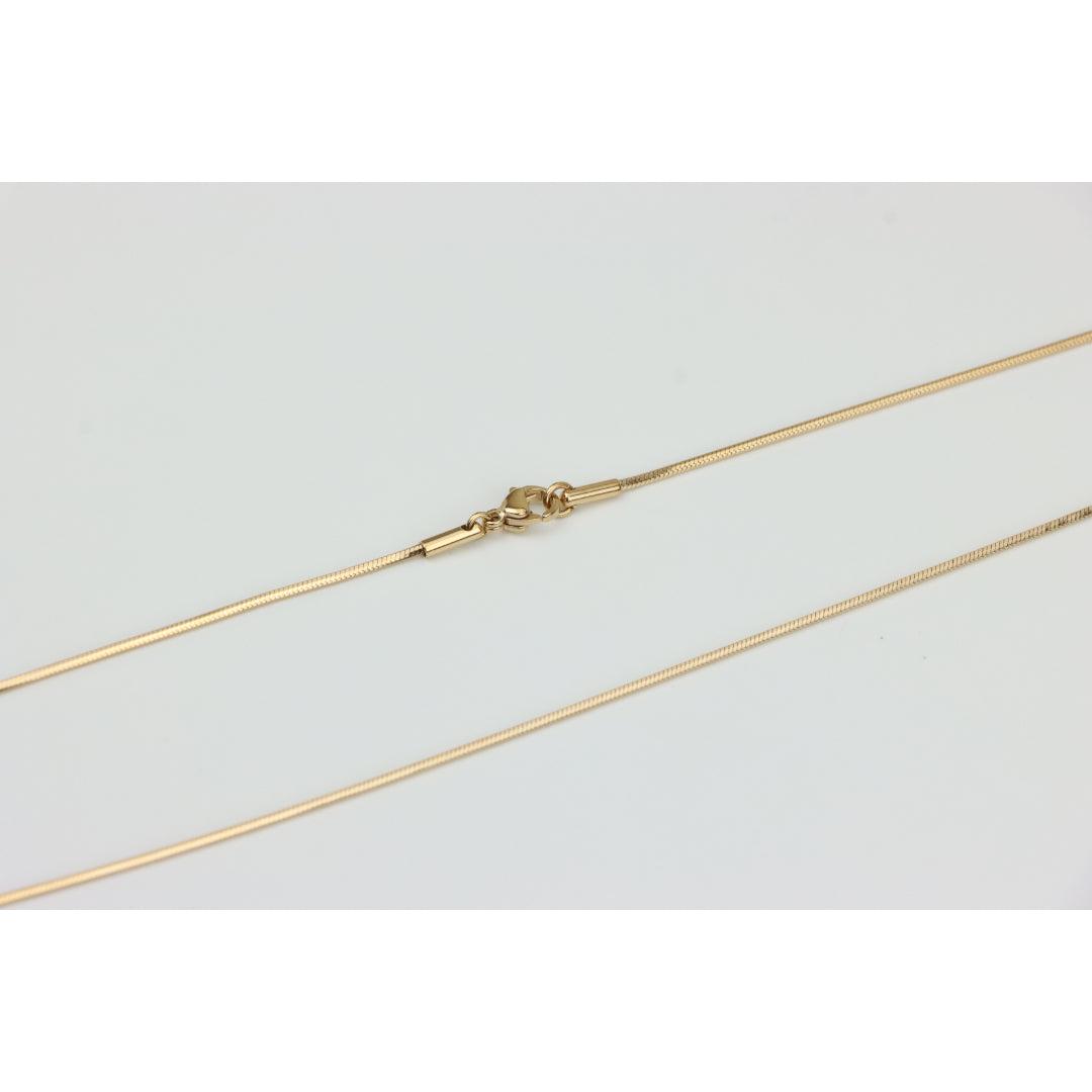 Rose Gold Plated Sleek Herringbone Necklace for Women, XPNL0333 (2034-3)