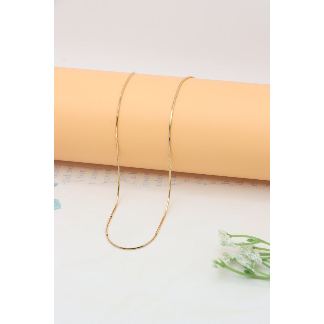 Rose Gold Plated Sleek Herringbone Necklace for Women, XPNL0333 (2034-3)