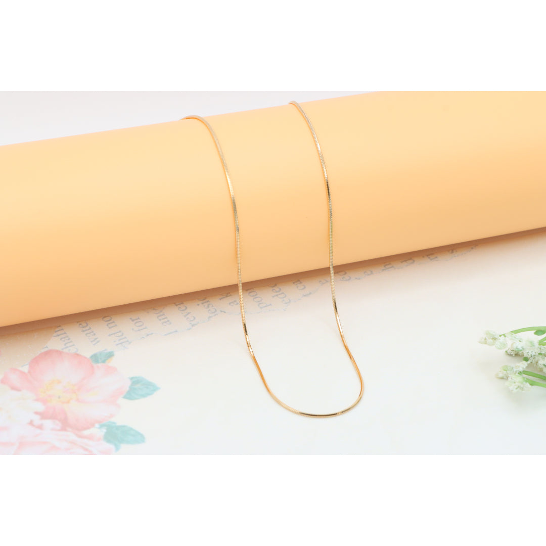 Rose Gold Plated Sleek Herringbone Necklace for Women, XPNL0333 (2034-3)