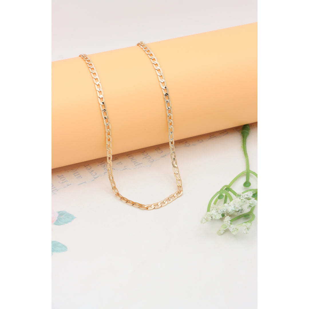 Elegant Rose Gold Necklace with Unique Link Design, XPNL0335 (2034-5)