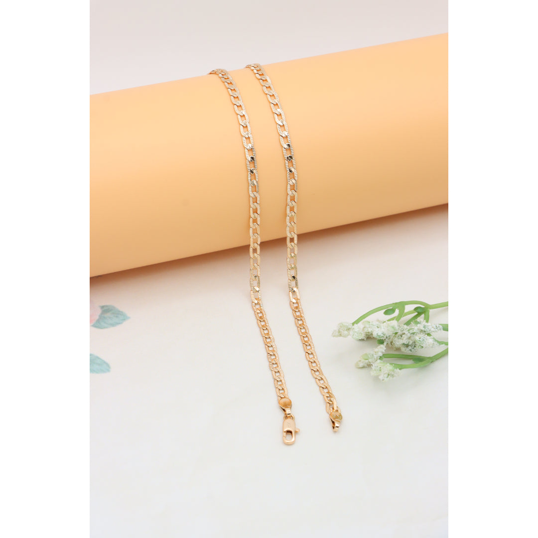 Elegant Rose Gold Necklace with Unique Link Design, XPNL0335 (2034-5)