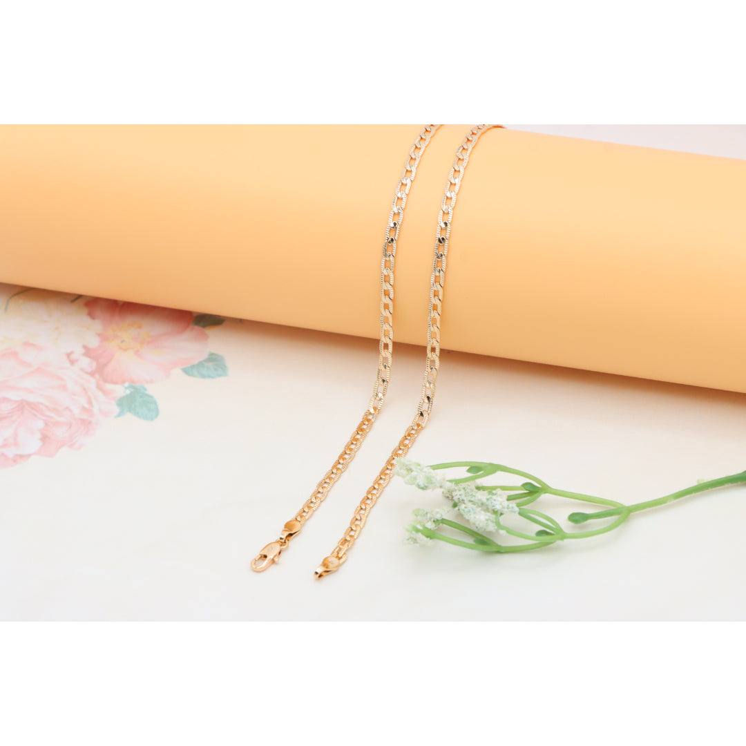 Elegant Rose Gold Necklace with Unique Link Design, XPNL0335 (2034-5)