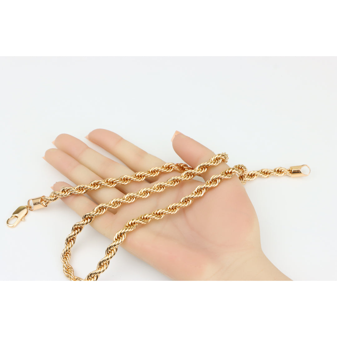 Bold Rope Design Rose Gold Necklace for Stylish Look, XPNL0342 (2035-2)