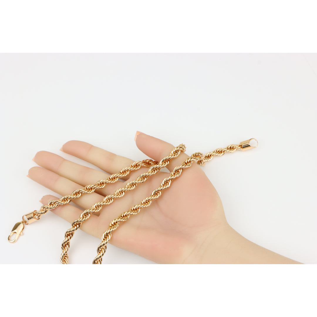 Bold Rope Design Rose Gold Necklace for Stylish Look, XPNL0342 (2035-2)