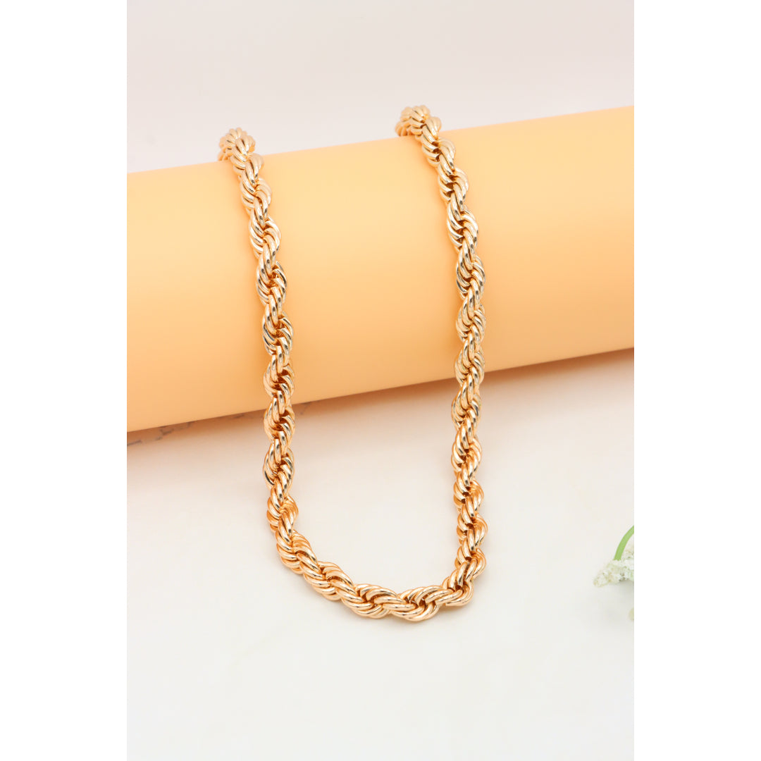 Bold Rope Design Rose Gold Necklace for Stylish Look, XPNL0342 (2035-2)