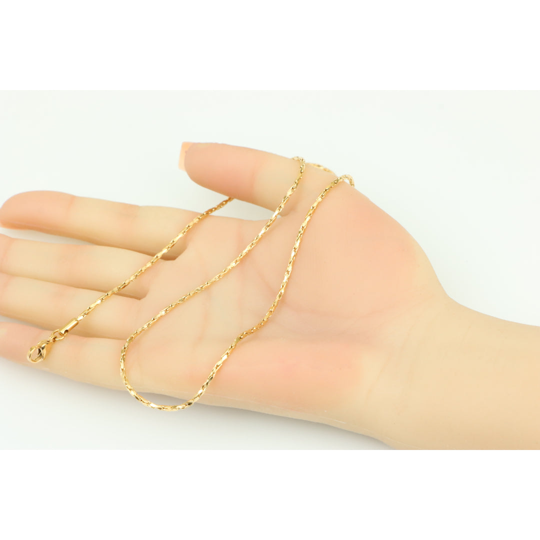 Elegant Textured Rose Gold Necklace for Stylish Layering, XPNL0353 (2036-3)