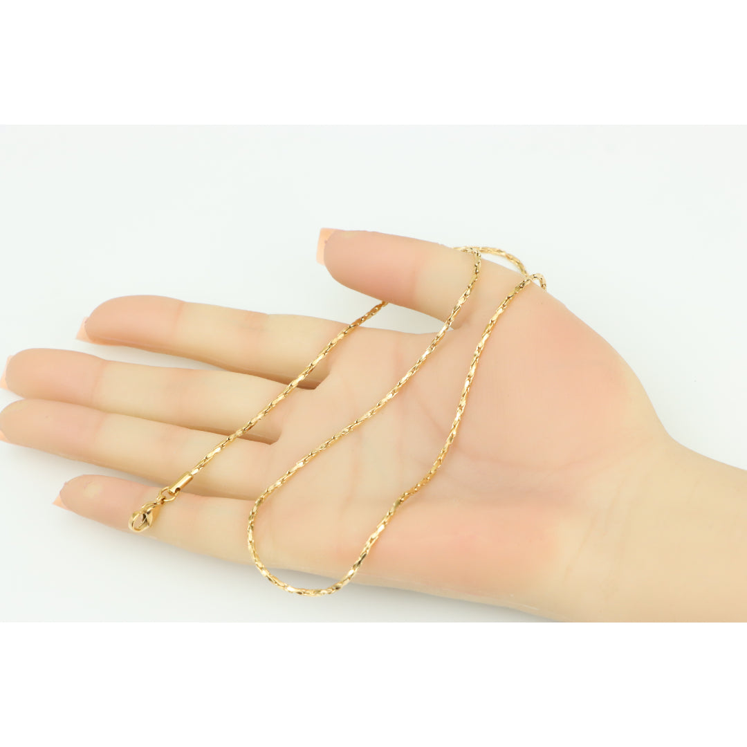Elegant Textured Rose Gold Necklace for Stylish Layering, XPNL0353 (2036-3)
