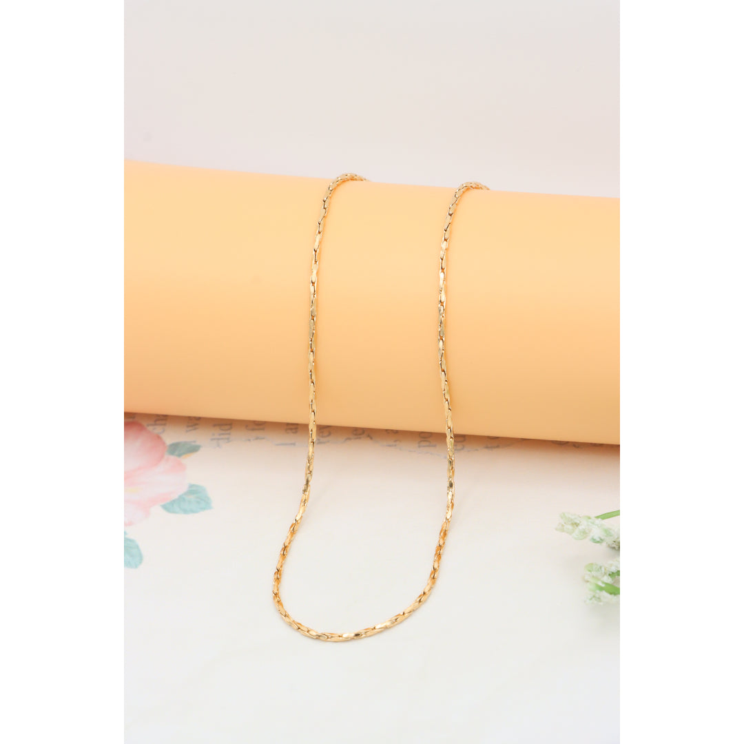 Elegant Textured Rose Gold Necklace for Stylish Layering, XPNL0353 (2036-3)