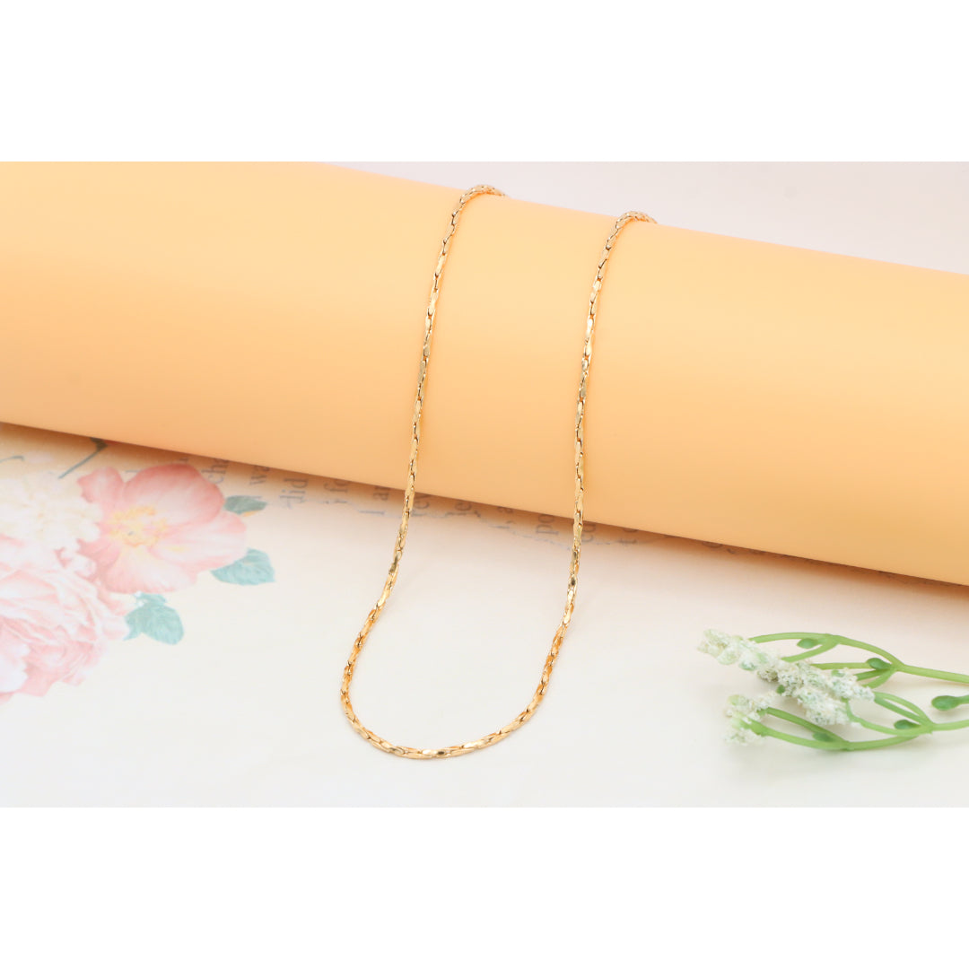 Elegant Textured Rose Gold Necklace for Stylish Layering, XPNL0353 (2036-3)