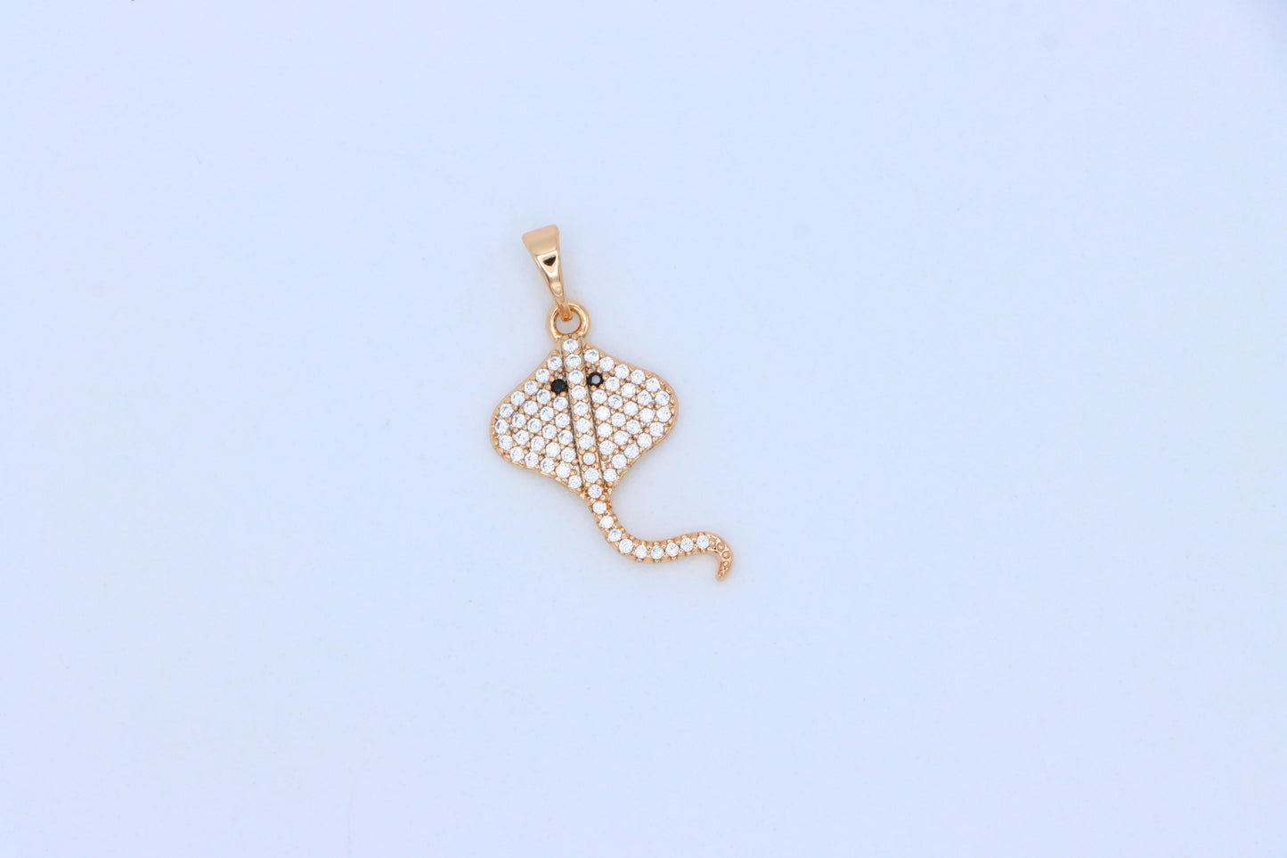 Sparkling Stingray Design Rose Gold Pendant with Crystal Accents, XPPT1503 (2139-6)