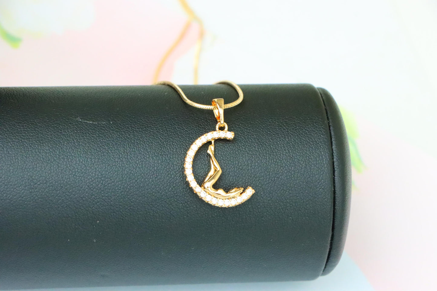Round Rose Gold Tree Pendant with Sparkling Crystal Accents, XPPT1507 (2139-10)