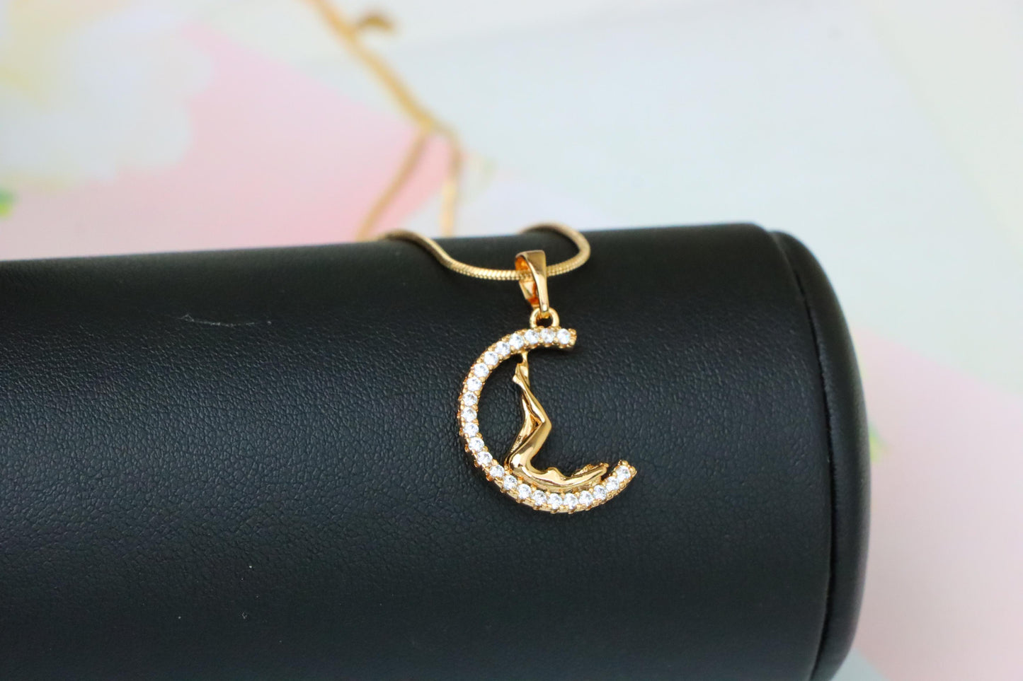 Round Rose Gold Tree Pendant with Sparkling Crystal Accents, XPPT1507 (2139-10)