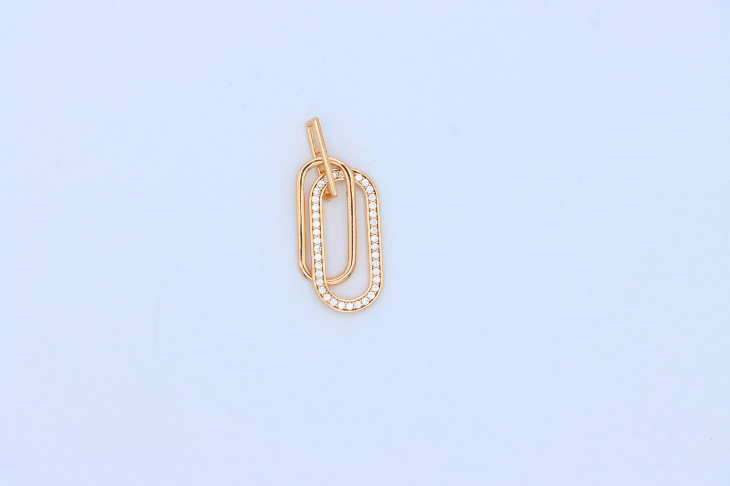 Rose Gold Dual Link Pendant with Sparkling Crystal Detailing, XPPT1512 (2140-5)
