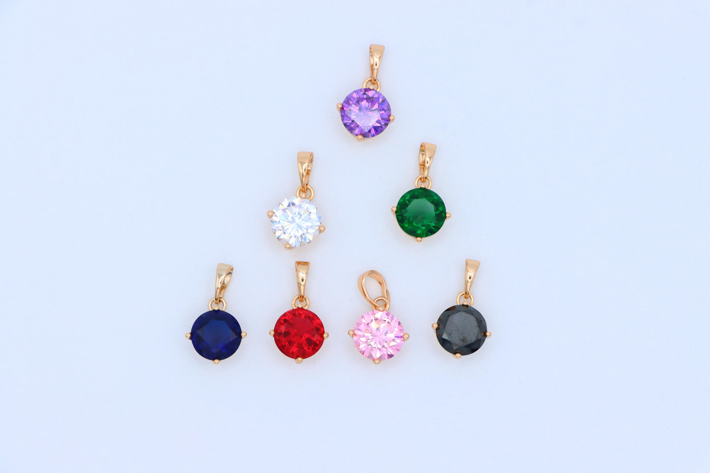 Elegant Blue Round Pendant with Gold Plated Brass for Daily Wear, XPPT1671 (2164-1)