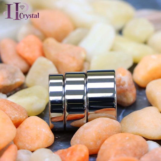 Polished Shiny Flat Pipe Cut Style Tungsten Ring (MARET020)