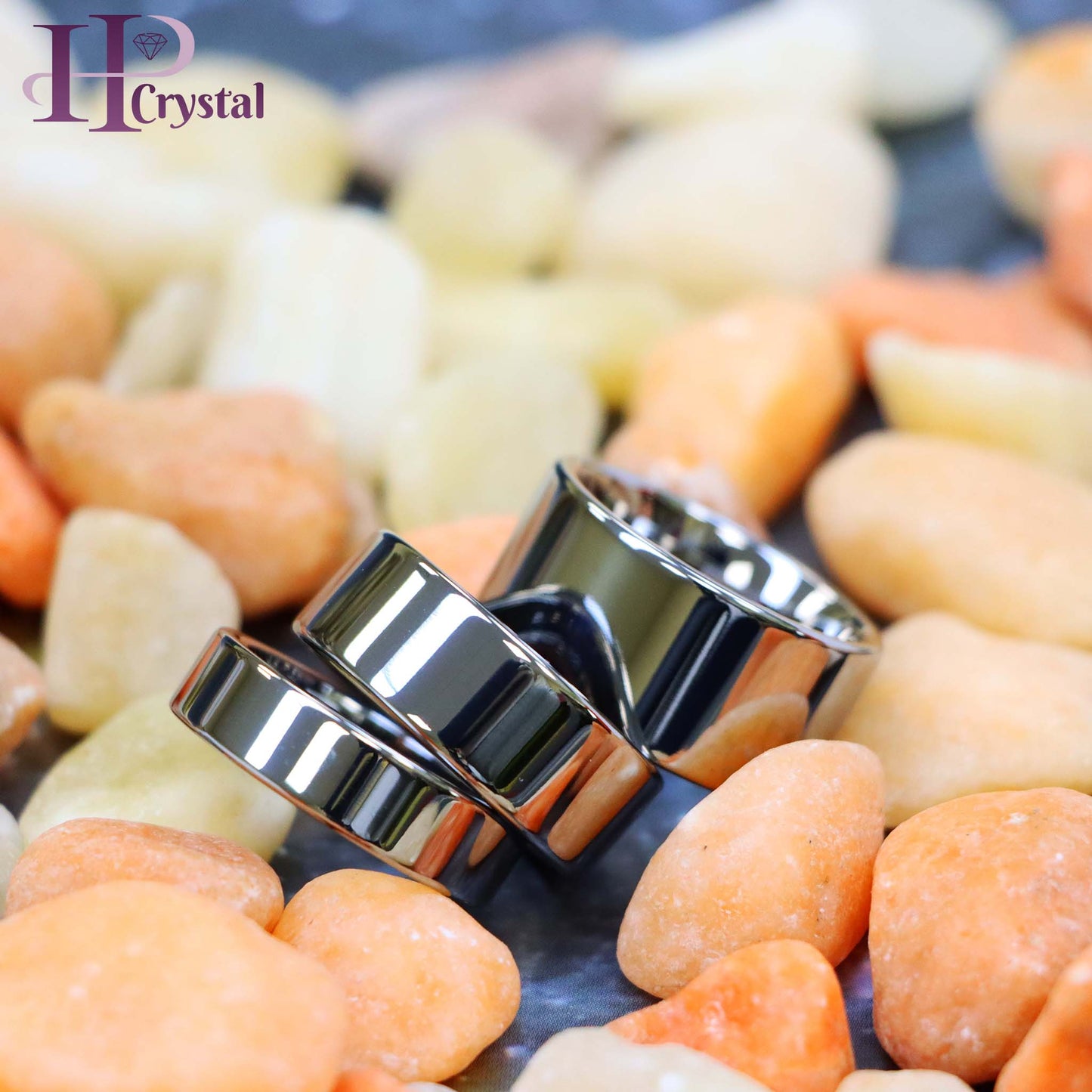 Polished Shiny Flat Pipe Cut Style Tungsten Ring