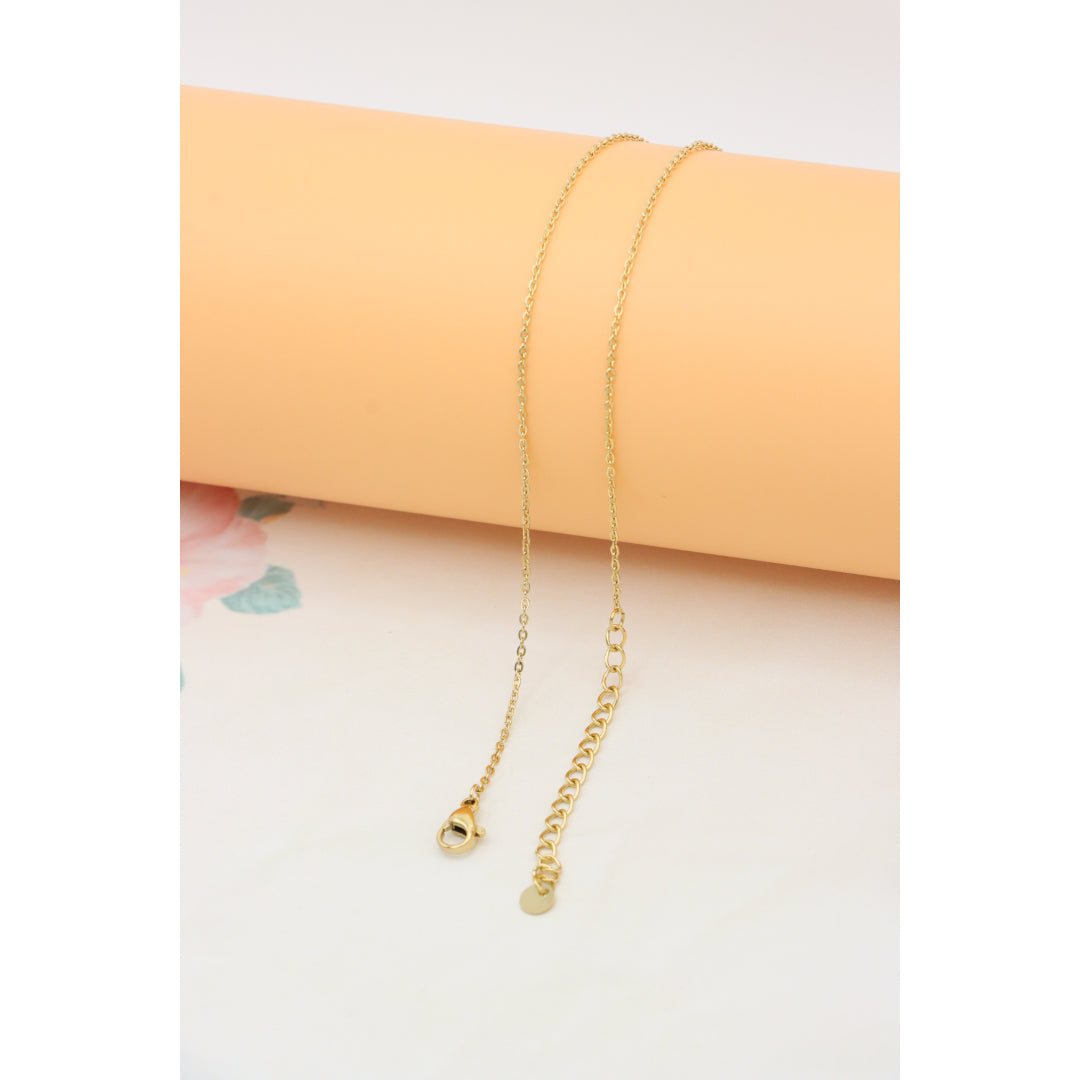 Trendy Gold-Plated Yellow Necklace with Cascading Chain Tassels, XPNL0386 (2039-6)