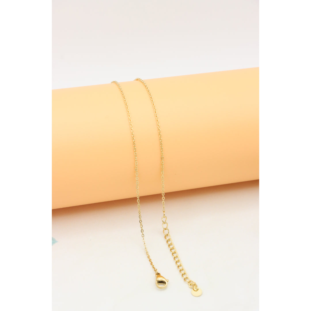 Trendy Gold-Plated Yellow Necklace with Cascading Chain Tassels, XPNL0386 (2039-6)