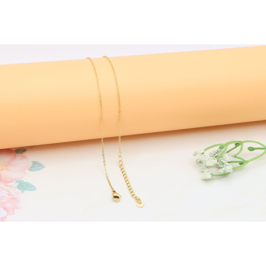 Trendy Gold-Plated Yellow Necklace with Cascading Chain Tassels, XPNL0386 (2039-6)