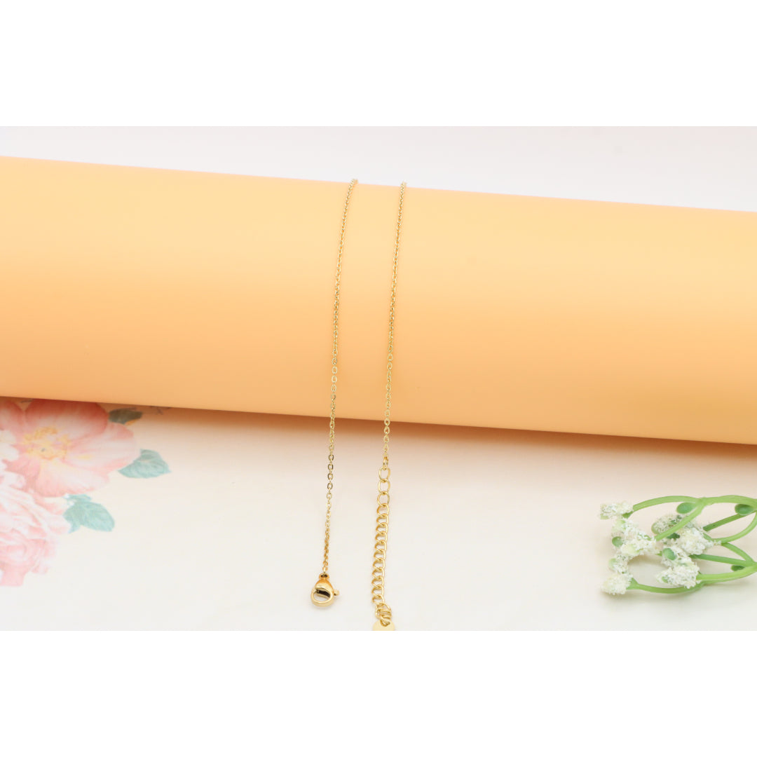 Trendy Gold-Plated Yellow Necklace with Cascading Chain Tassels, XPNL0386 (2039-6)