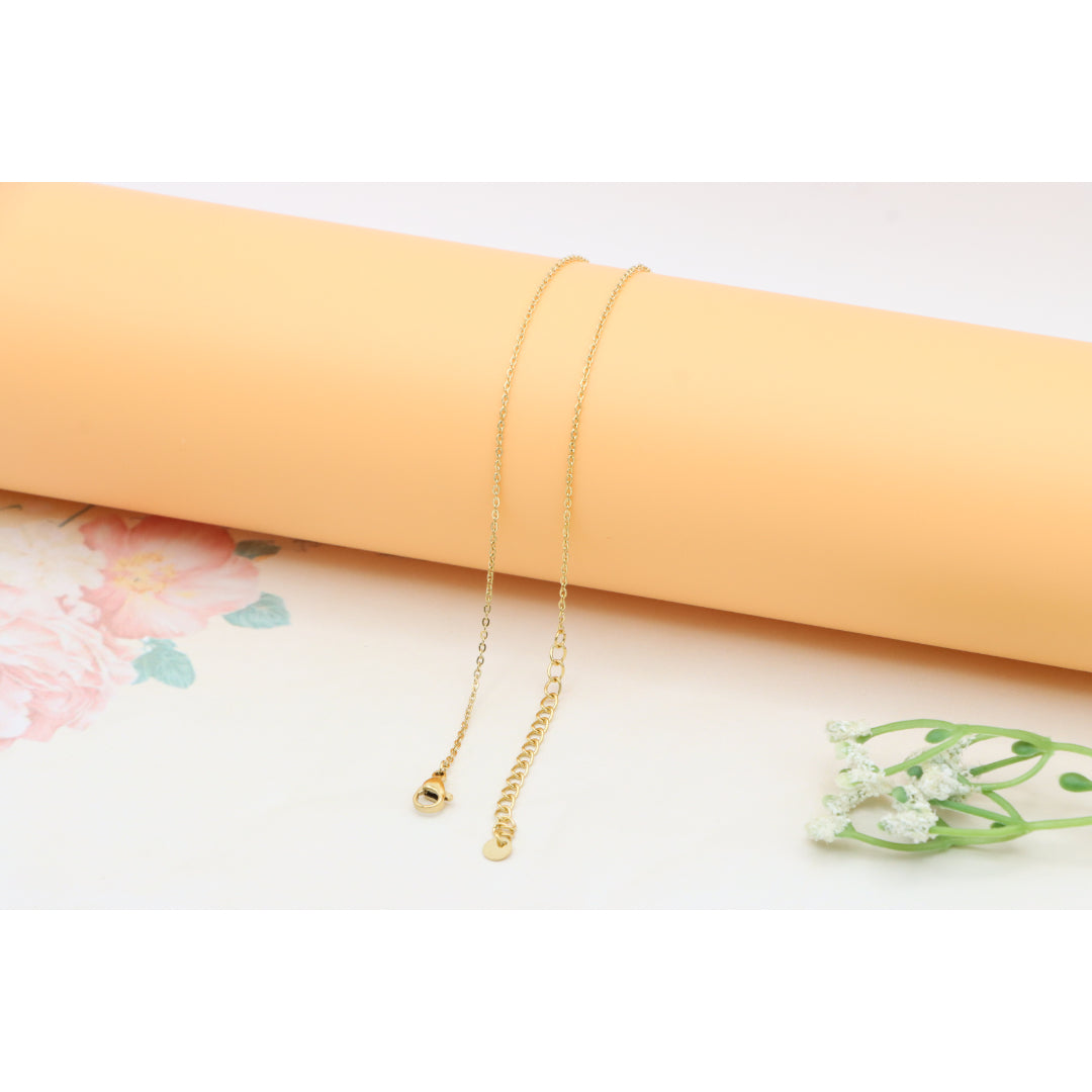 Trendy Gold-Plated Yellow Necklace with Cascading Chain Tassels, XPNL0386 (2039-6)