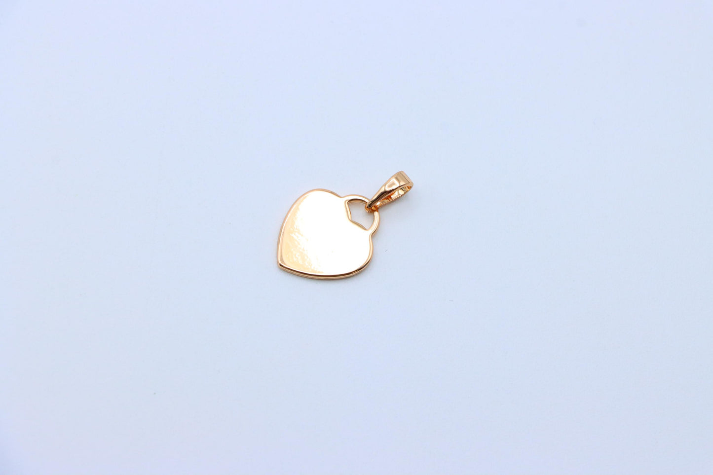 Minimalist Heart Shaped Rose Gold Pendant with Polished Finish, XPPT1533 (2142-6)