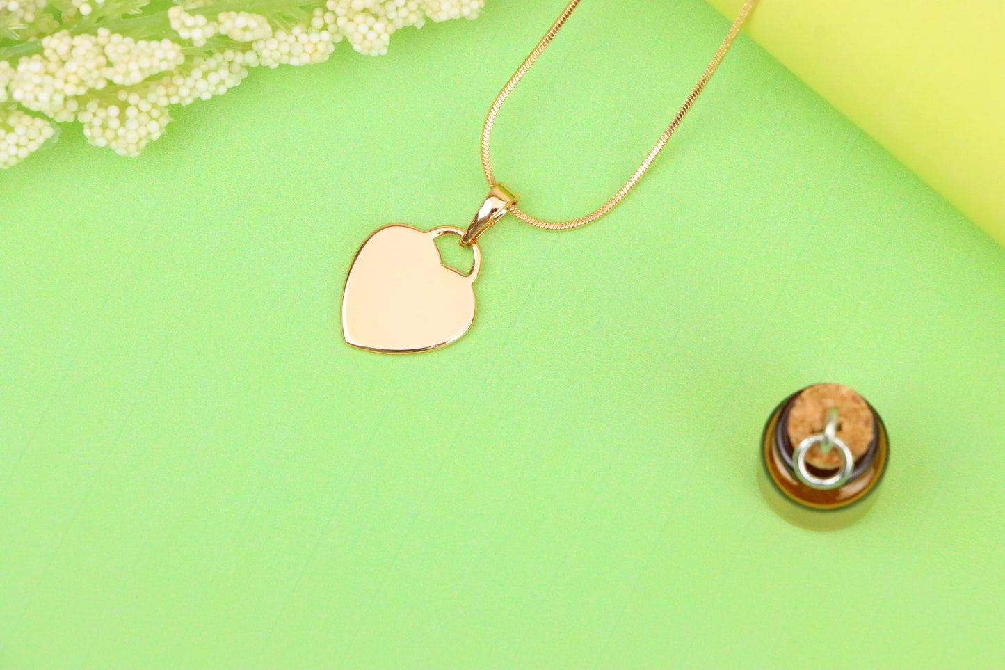 Minimalist Heart Shaped Rose Gold Pendant with Polished Finish, XPPT1533 (2142-6)