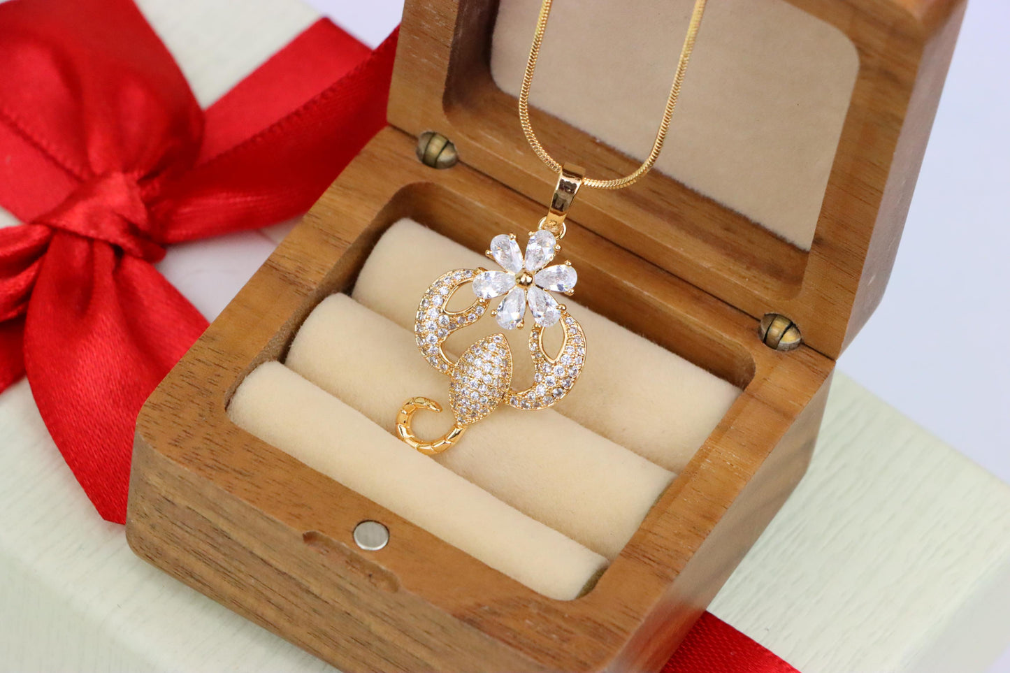 Rose Gold Scorpio Pendant with Sparkling CZ and Floral Accent, XPPT1546 (2143-2)