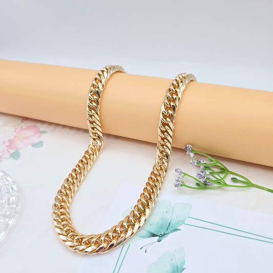 Thick Rose Gold Cuban Chain Necklace, 19.7 Inch Bold Statement Look, XPNL0033 (2004-3)
