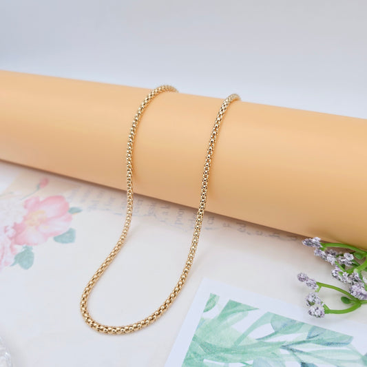 Rose Gold Plated Brass Necklace Chain | 50cm | Stylish Finish, XPNL0042 (2005-2)