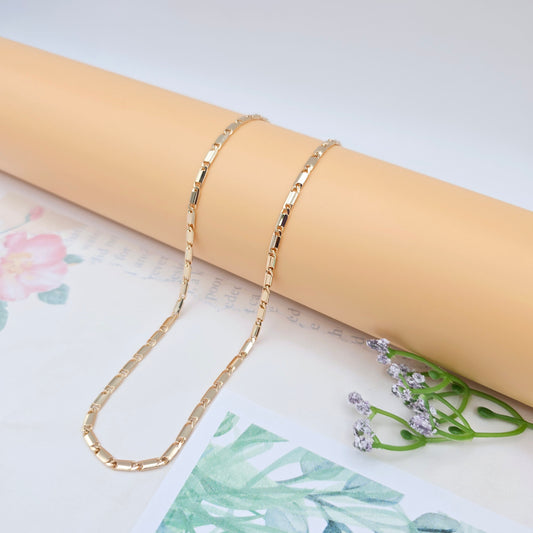 Rose Gold Plated Link Chain Necklace in Elegant Glossy Finish - 45cm, XPNL0043 (2005-3)