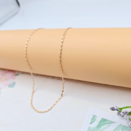 Elegant Rose Gold Necklace with Fine Detailing and Adjustable Fit, XPNL0060 (2006-10)