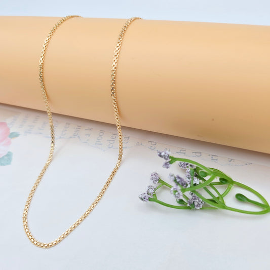 Rose Gold Plated High Shine Necklace in 50cm Classic Chain Design, XPNL0067 (2007-7)