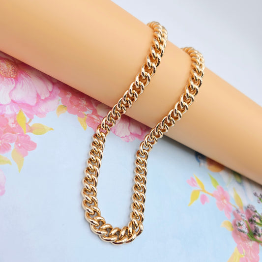 Heavy Rose Gold Cuban Chain Necklace for Men &amp; Women, 19.7 Inch, XPNL0083 (2009-3)