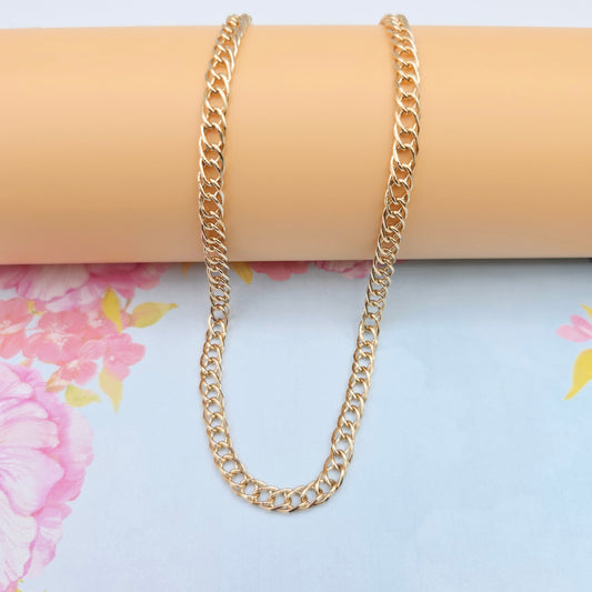 Slim Rose Gold Curb Chain Necklace for Men &amp; Women, 23.6 Inch Length, XPNL0088 (2009-8)