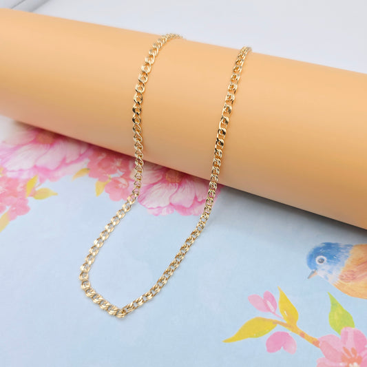 Classic Rose Gold Curb Chain Necklace for Men &amp; Women, 19.7 Inch, XPNL0092 (2010-2)