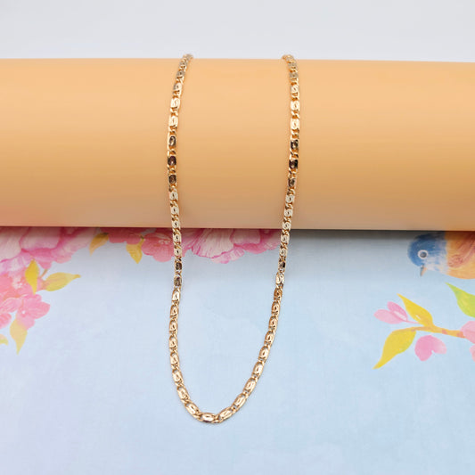 Elegant Box Link Rose Gold Chain Necklace for Men &amp; Women, 19.7 Inch, XPNL0094 (2010-4)