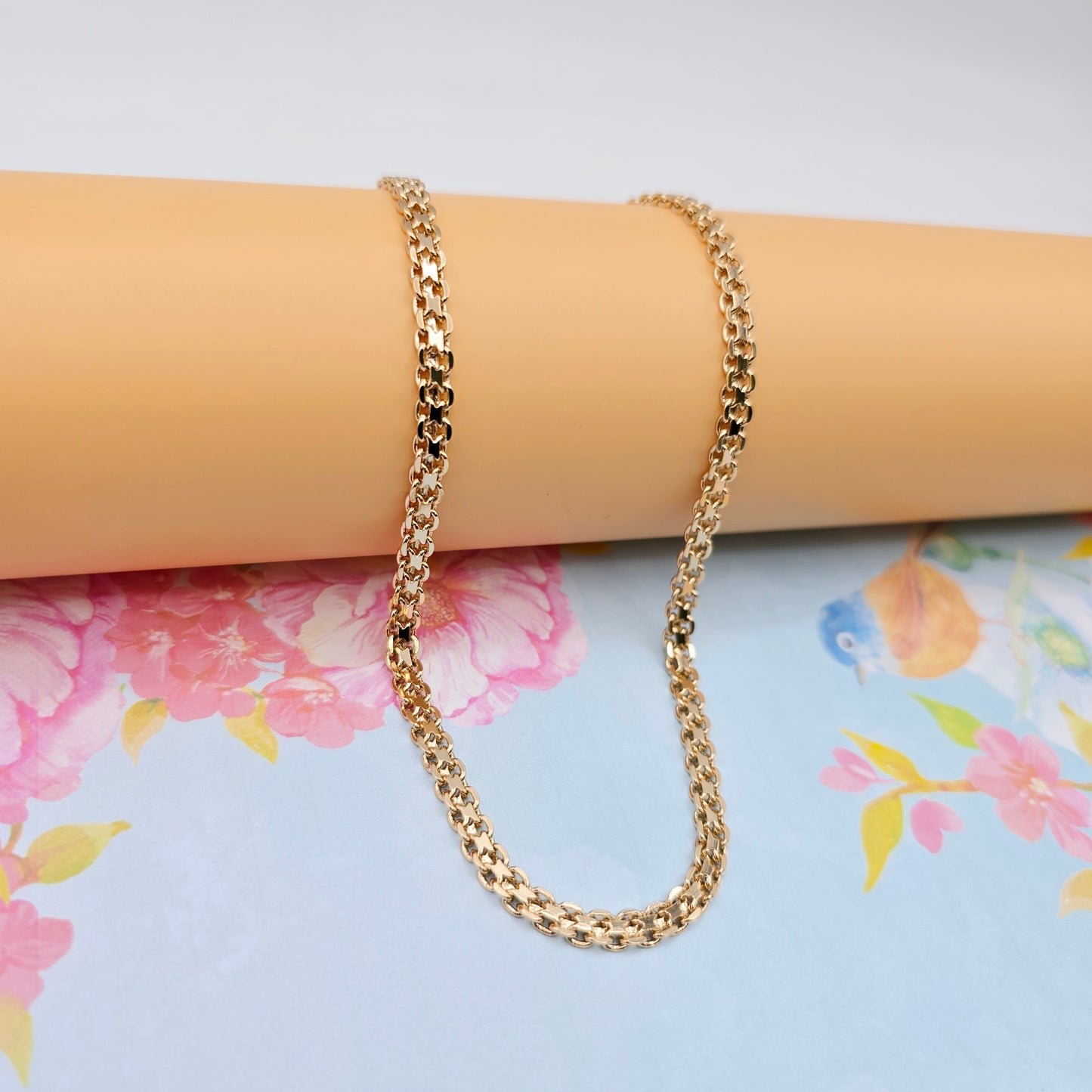 Chunky Rose Gold Chain Necklace, 24 Inch, Gold Plated Over Brass, XPNL0107 (2011-7)
