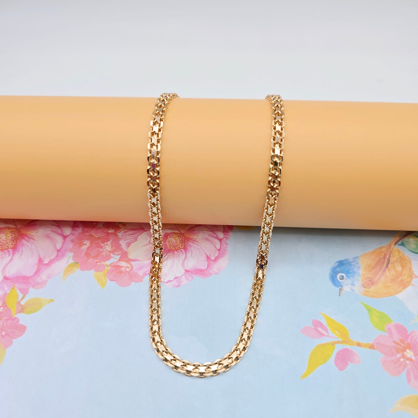 Chunky Rose Gold Chain Necklace, 24 Inch, Gold Plated Over Brass, XPNL0107 (2011-7)
