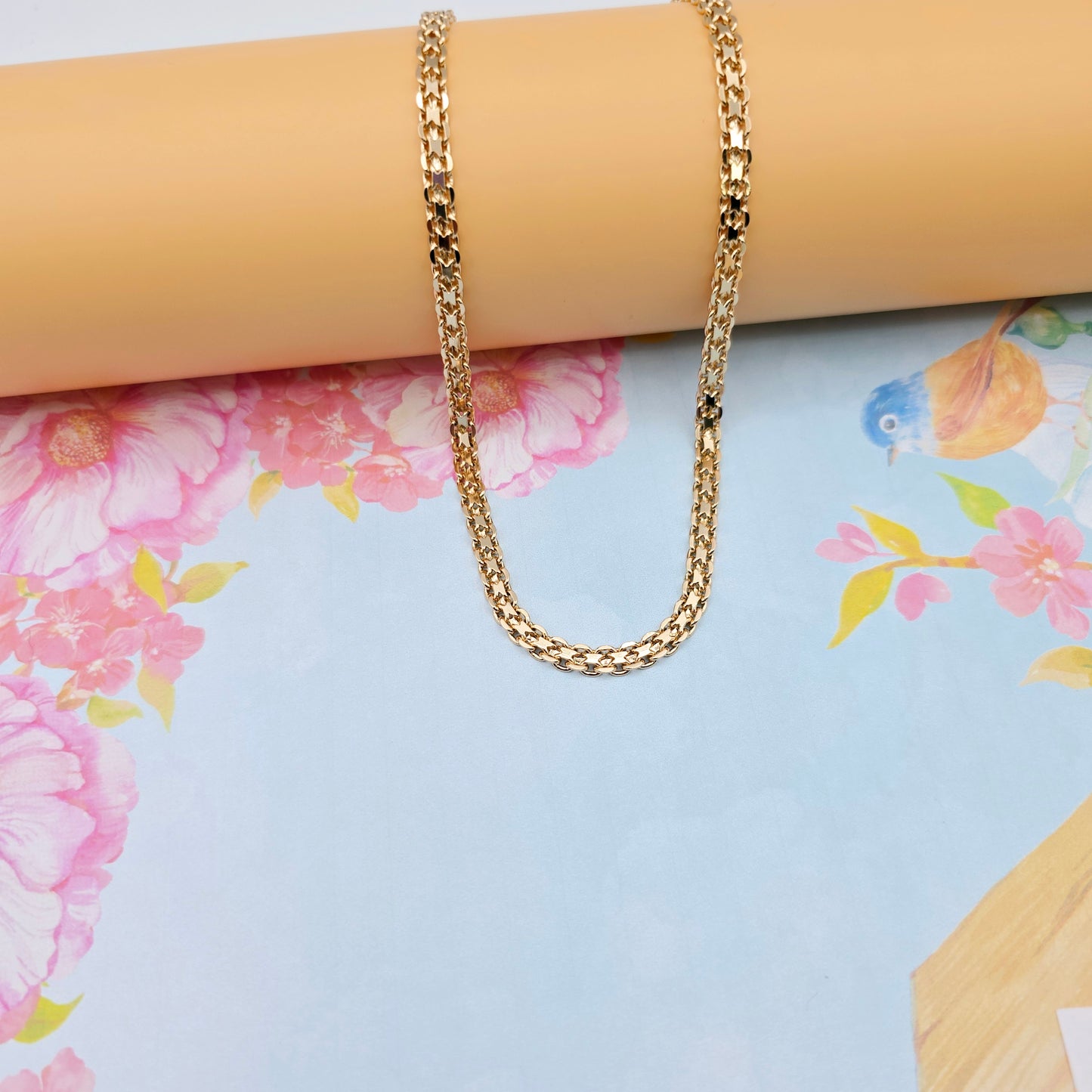 Chunky Rose Gold Chain Necklace, 24 Inch, Gold Plated Over Brass, XPNL0107 (2011-7)