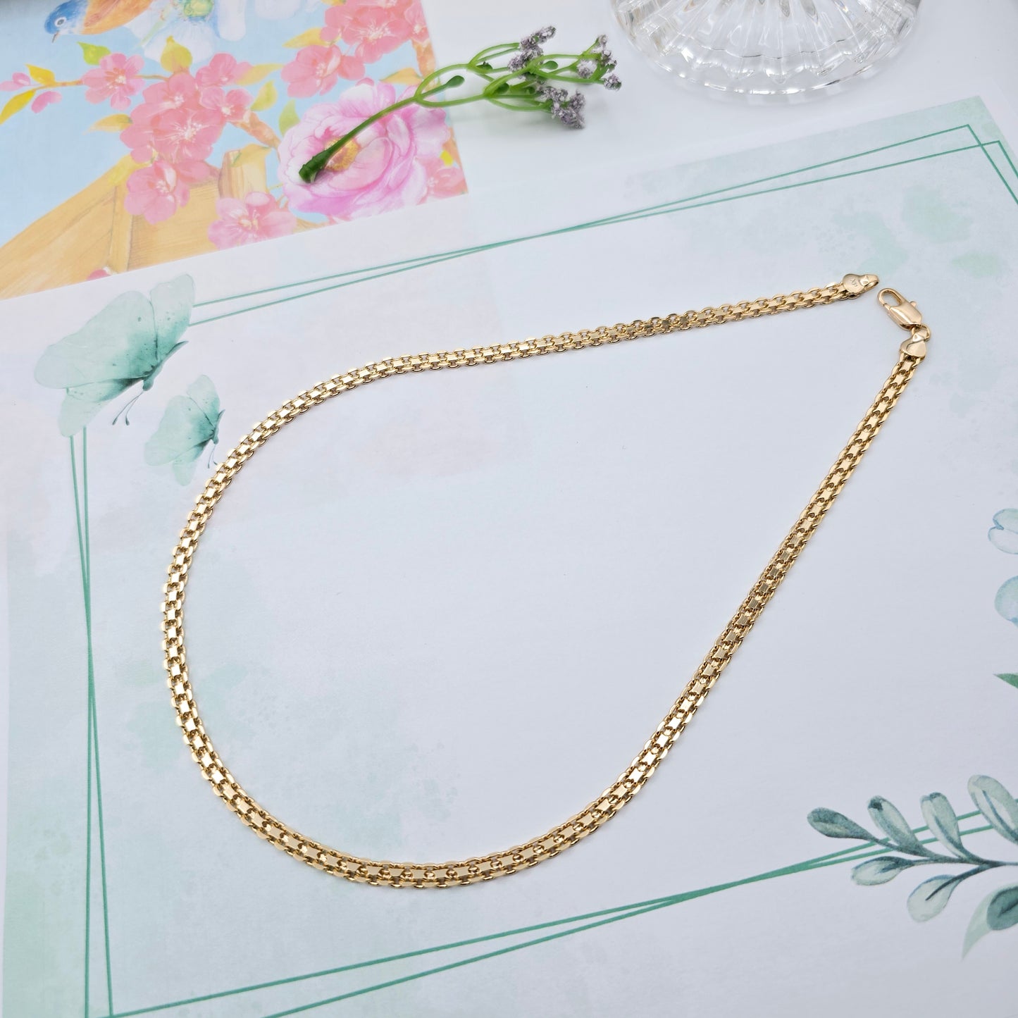 Chunky Rose Gold Chain Necklace, 24 Inch, Gold Plated Over Brass, XPNL0107 (2011-7)